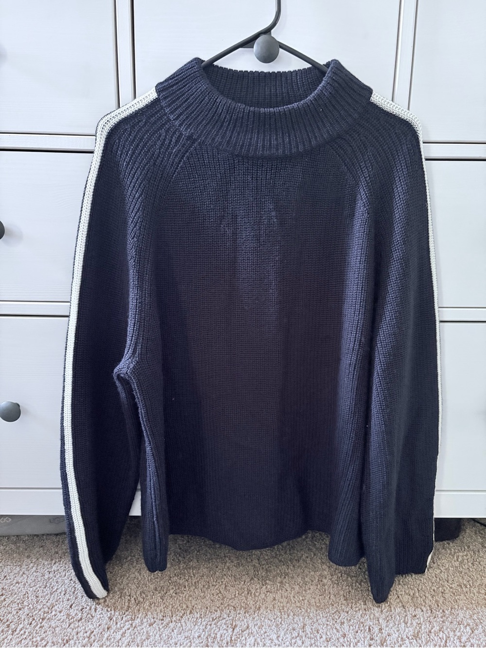 Like new velvet by graham and Spencer sweater with stripe detail
